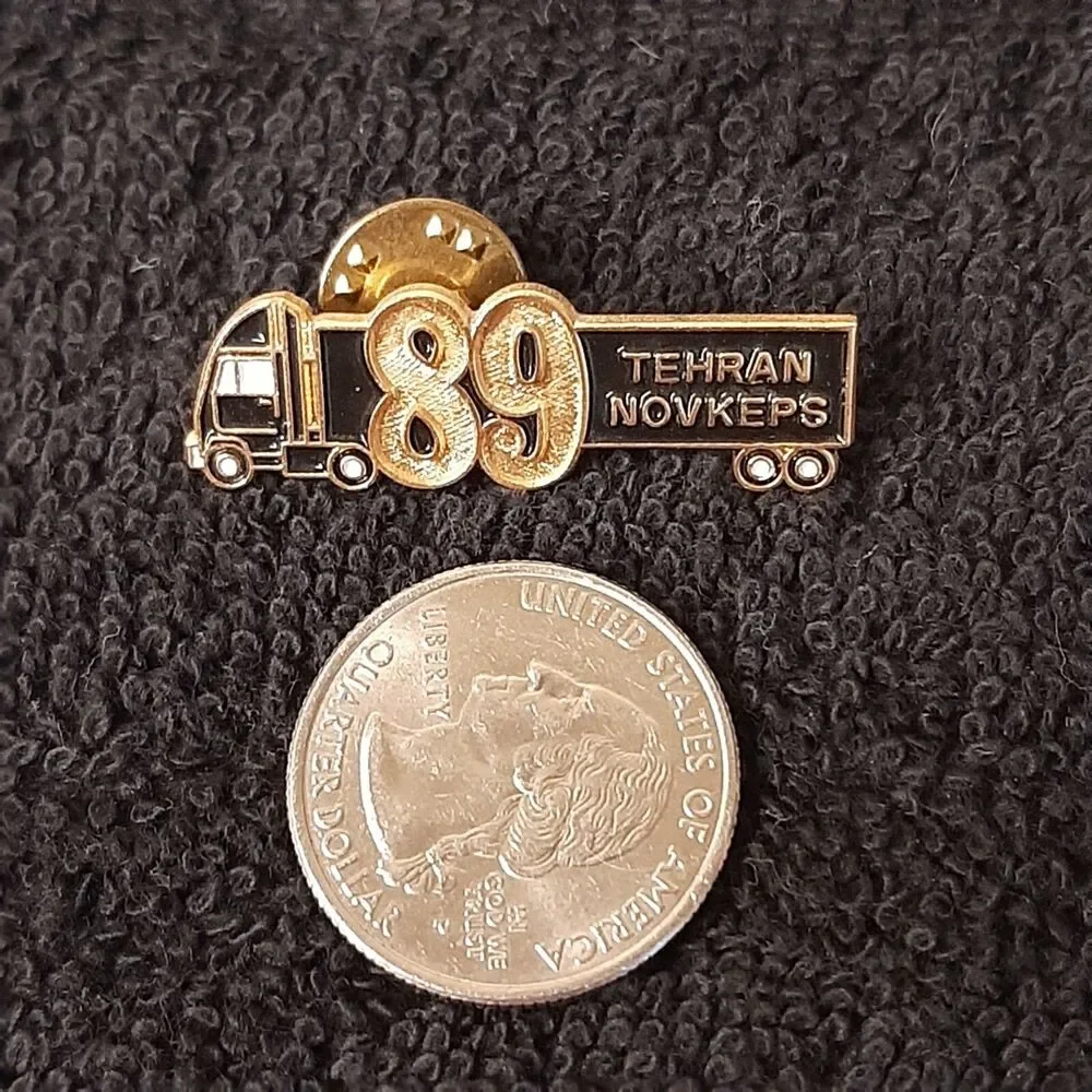 Vtg 1989 Masonic Shriners Enamel Pin Tehran Novkeps Dan Pearce President Truck